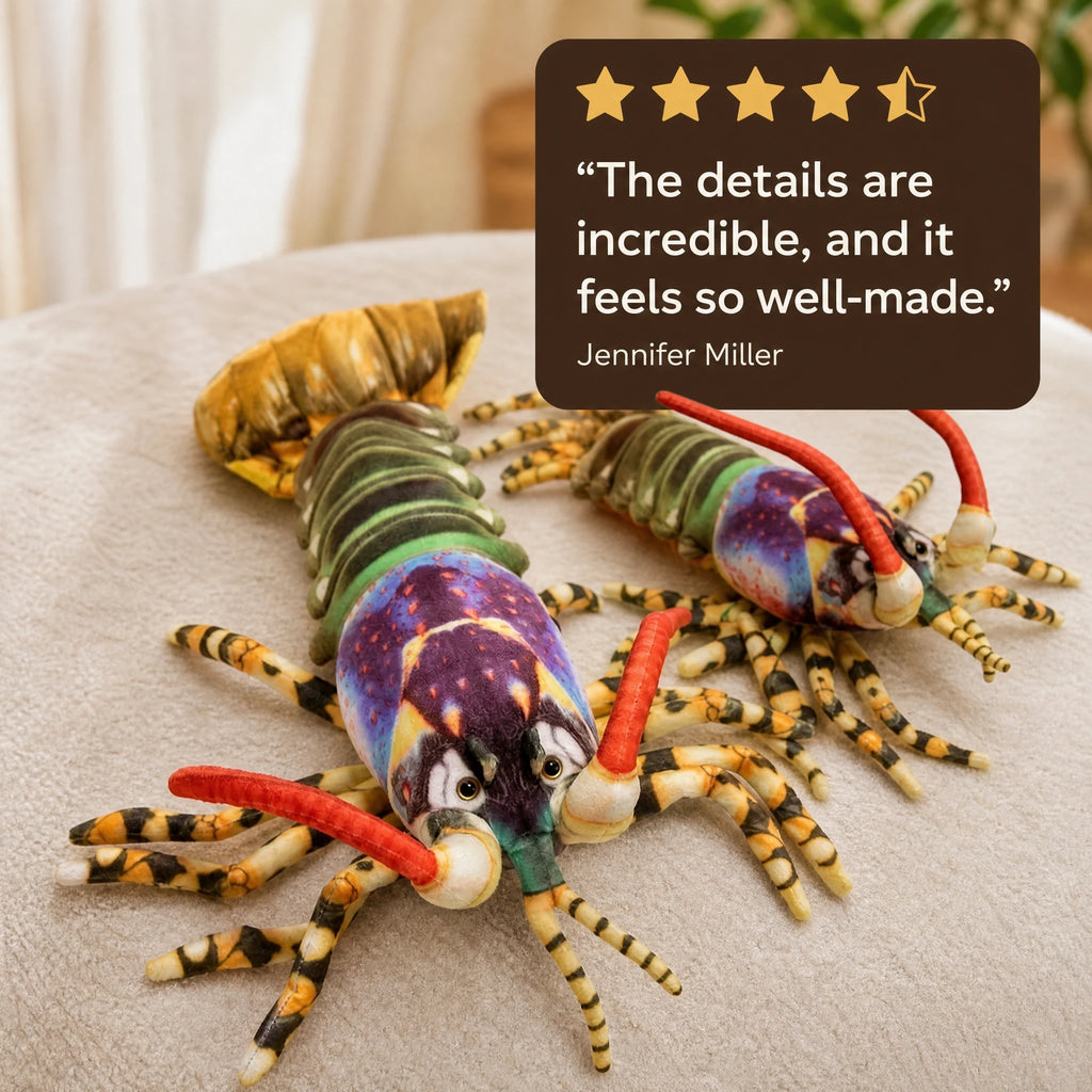 Lobster Plush with Rainbow Shell and Soft Legs - Image témoignage