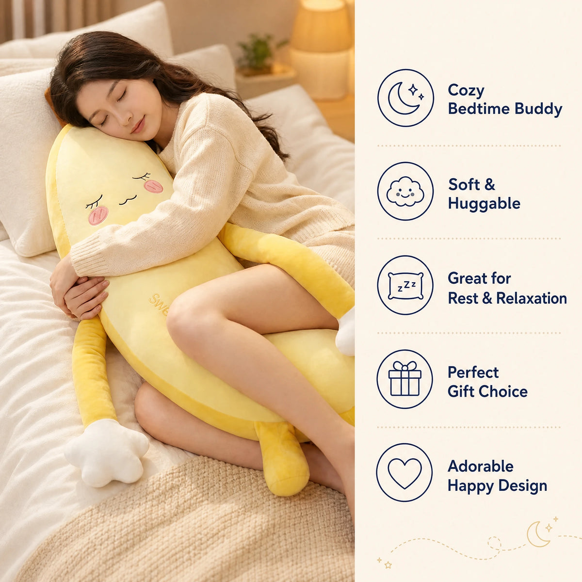 Long Arm Plush Pillow with Soft Huggable Limbs - Bénéfices produit