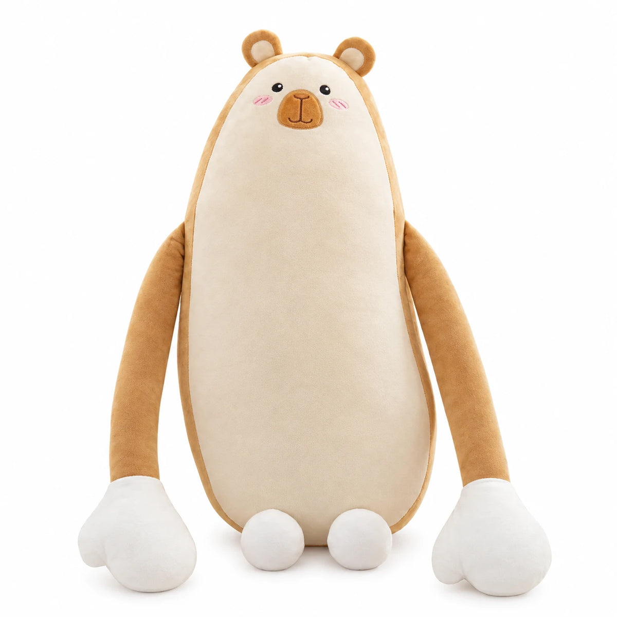 Long Arm Plush Pillow with Soft Huggable Limbs - Capybara
