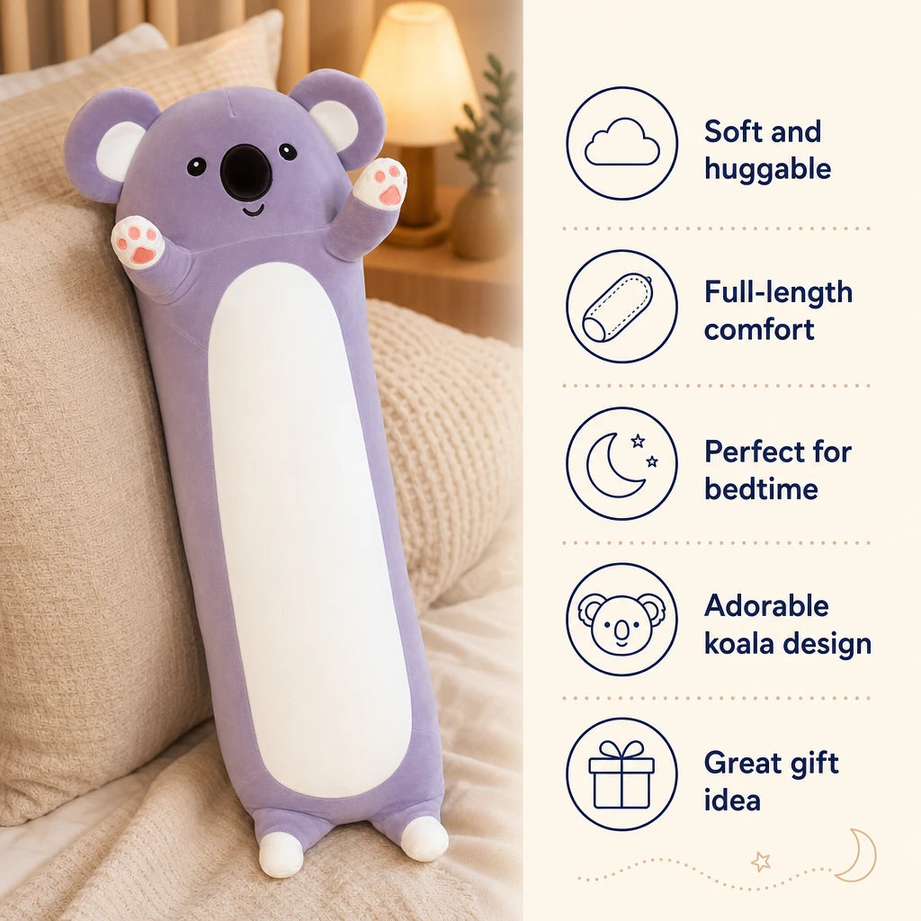 Long Body Pillow Plush - Animal Characters with Huggable Design - Bénéfices produit