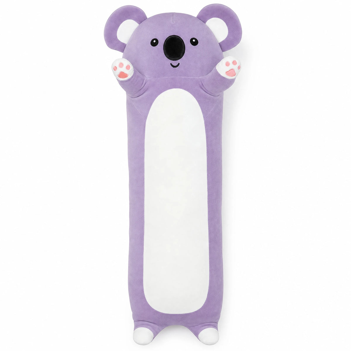 Long Body Pillow Plush - Animal Characters with Huggable Design - Fond blanc