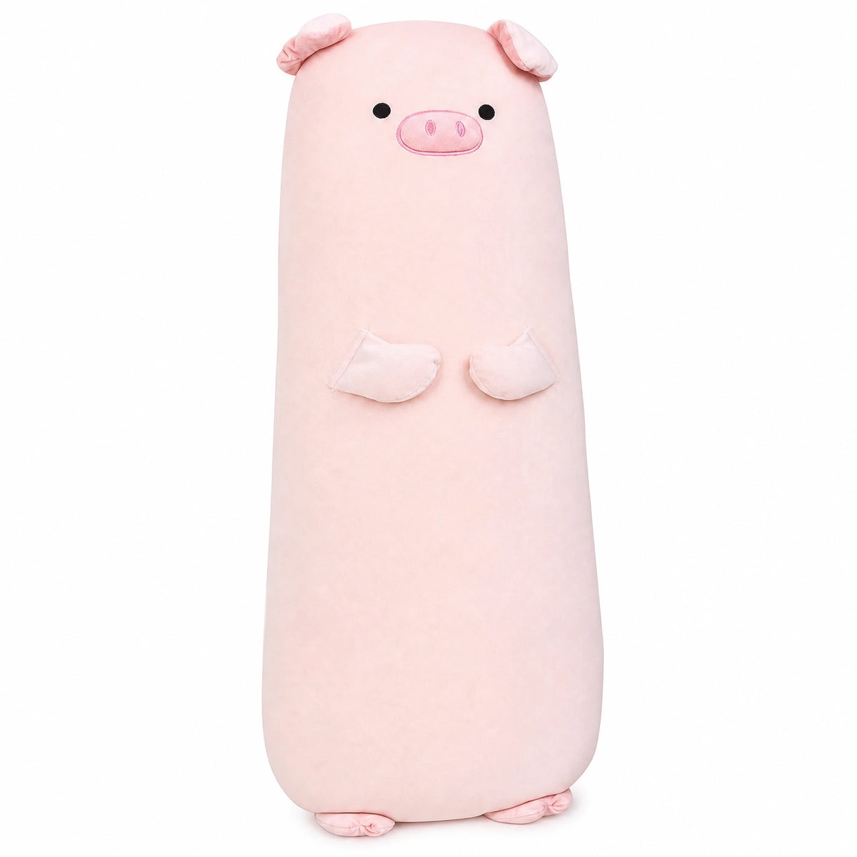Long Body Pillow Plush - Capybara, Alpaca or Pig - Fond blanc