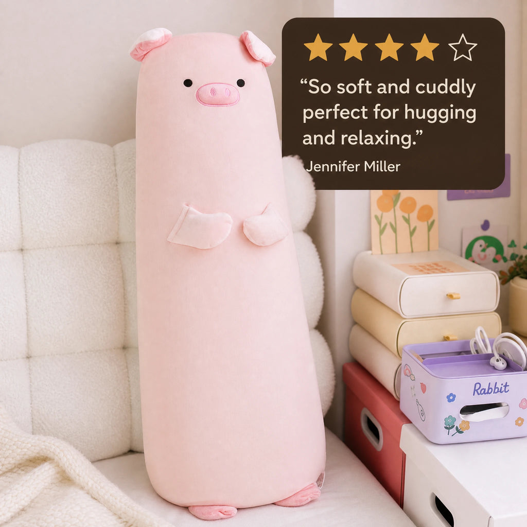 Long Body Pillow Plush - Capybara, Alpaca or Pig - Image témoignage