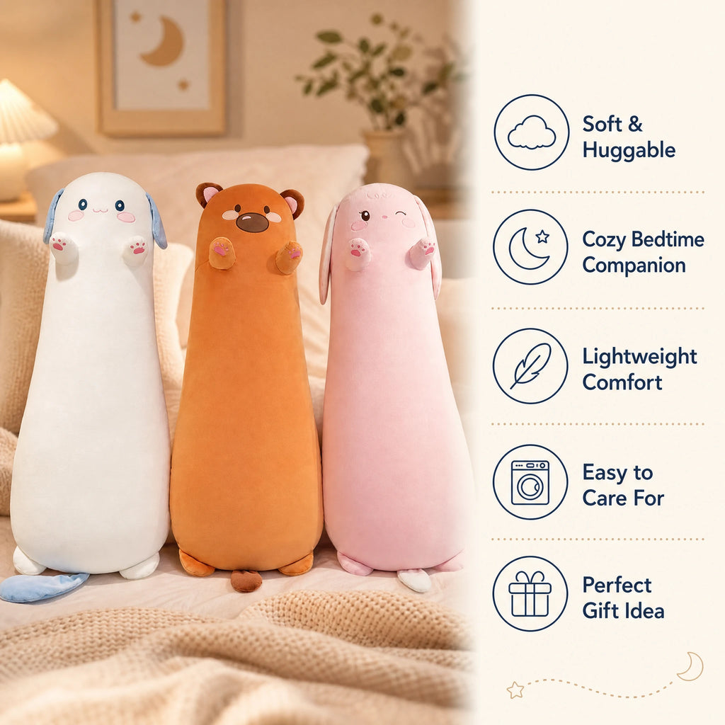 Long Body Pillow Plush with Adorable Animal Characters - Bénéfices produit