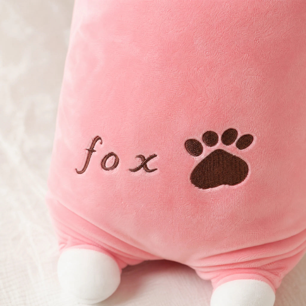 Long Body Pillow Plush with Animal Designs - Détail matière