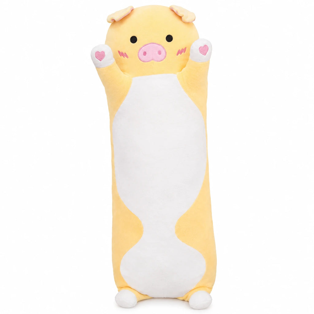Long Body Pillow Plush with Animal Designs - Pig / 27in / 70cm … (3 tailles)