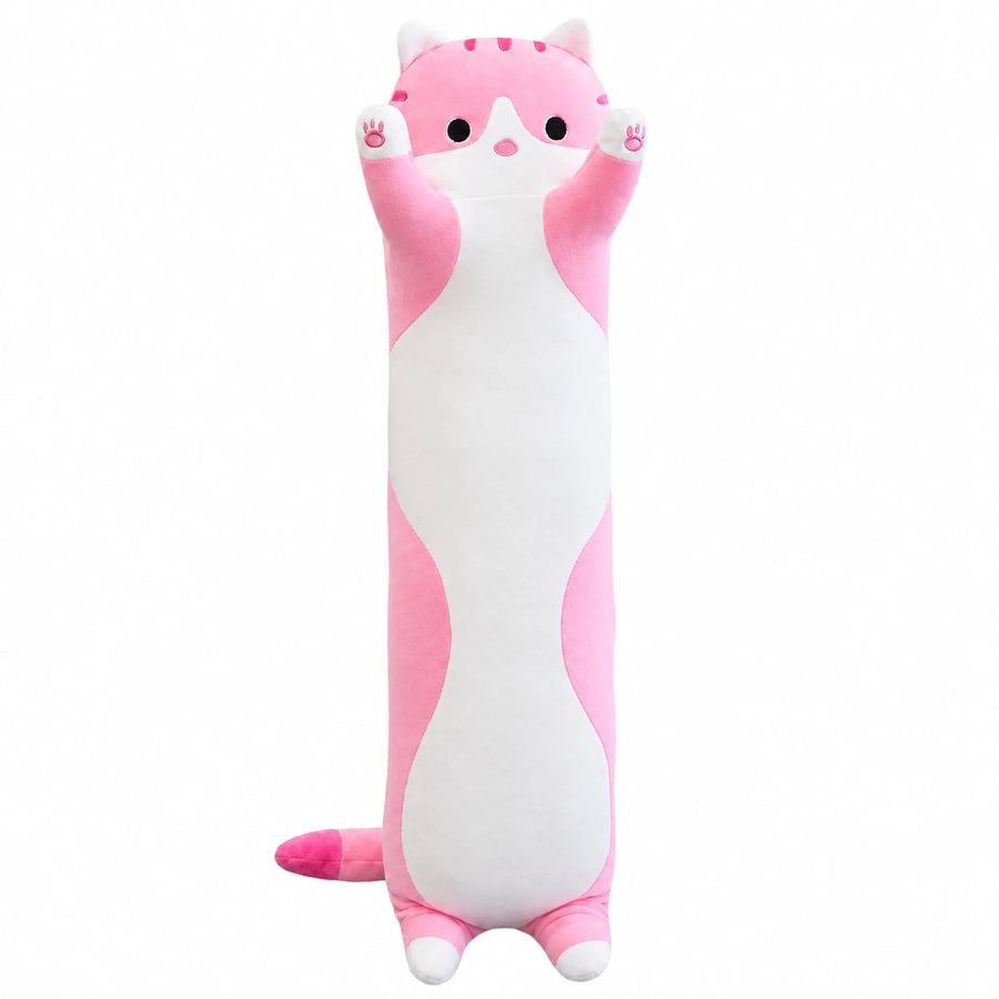 Long Cat Pillow with Adorable Raised Paws Design - Pink / 51in / 130cm … (5 tailles)