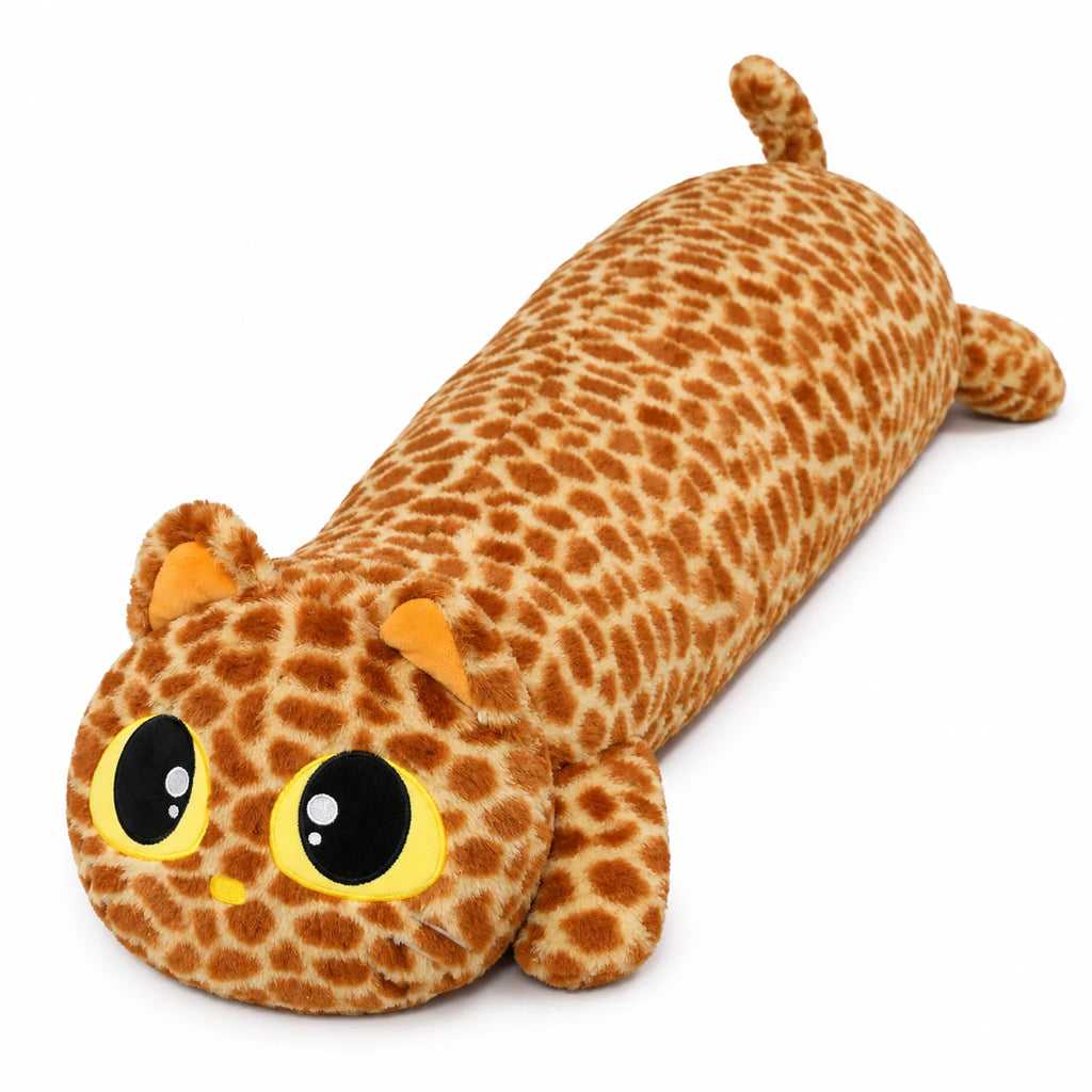 Long Cat Plush with Big Eyes and Soft Sausage Body - Leopard / 90cm / 35in · Leopard / 110cm / 43in
