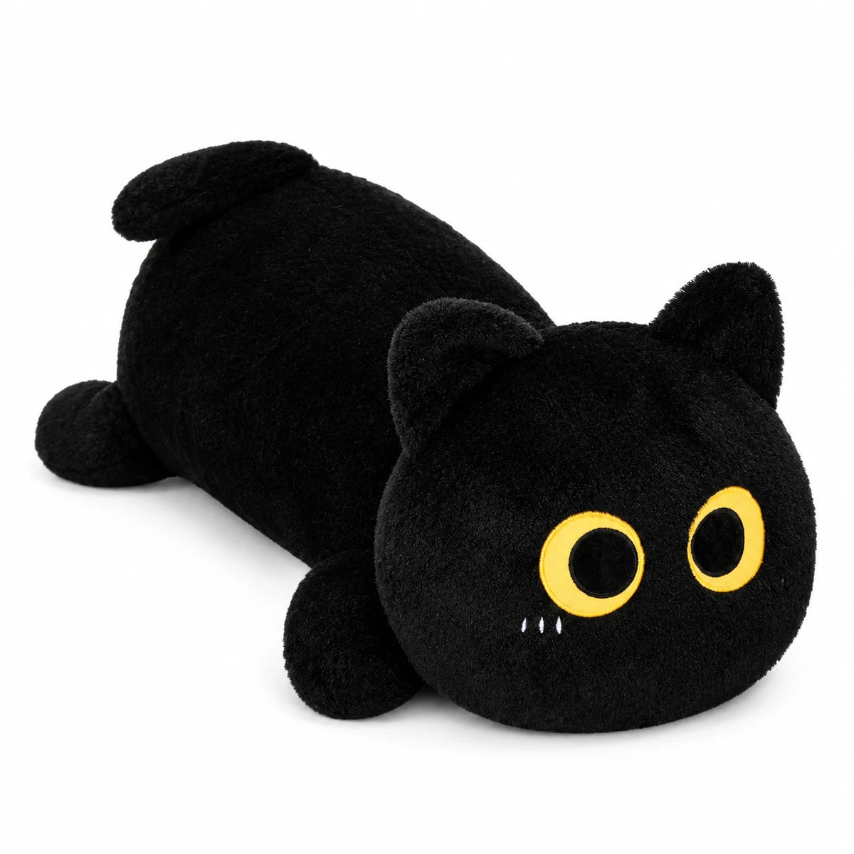 Long Cat Plush with Extra Soft Snuggly Body - Black / 20in / 50cm · Black / 35in / 90cm