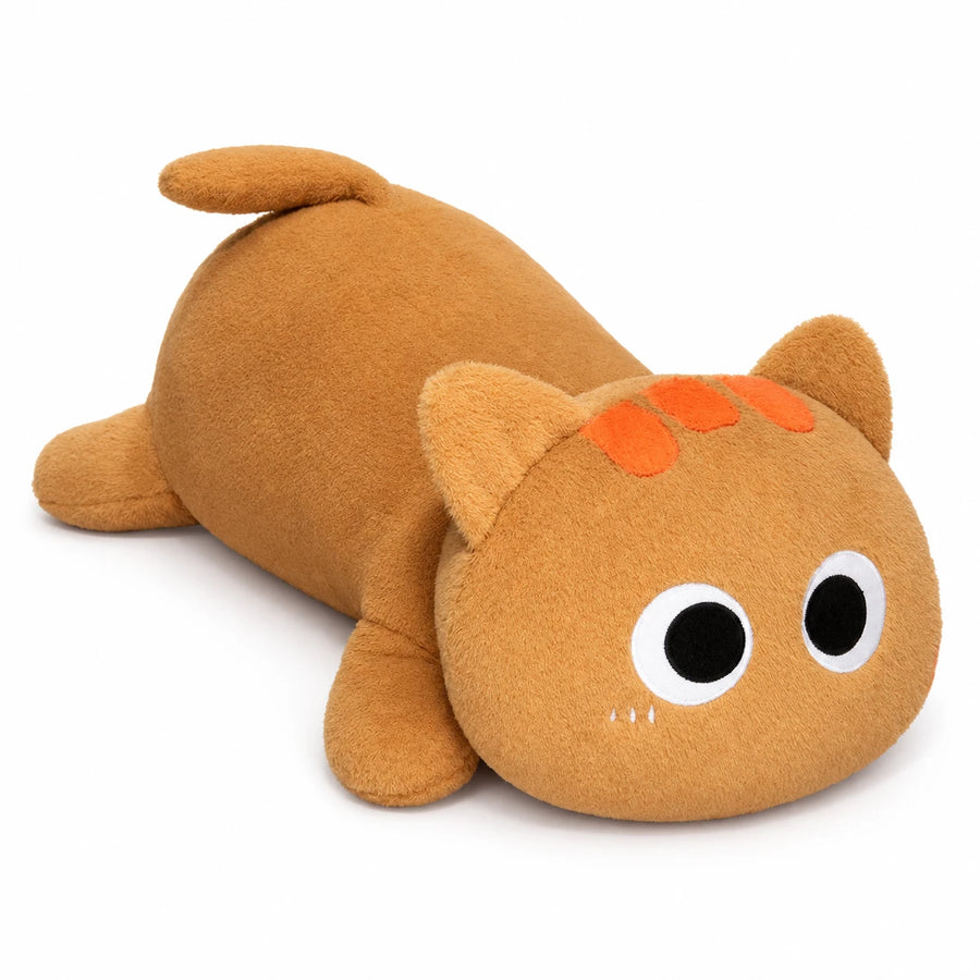Long Cat Plush with Extra Soft Snuggly Body - Brown / 20in / 50cm · Brown / 35in / 90cm