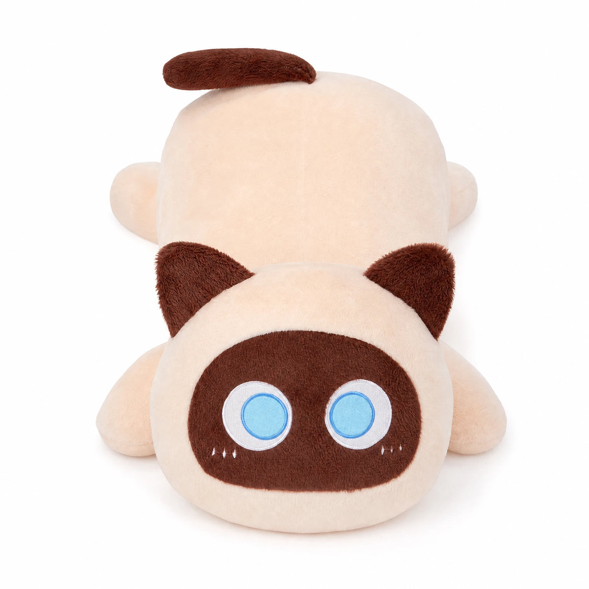 Long Cat Plush with Extra Soft Snuggly Body - Fond blanc