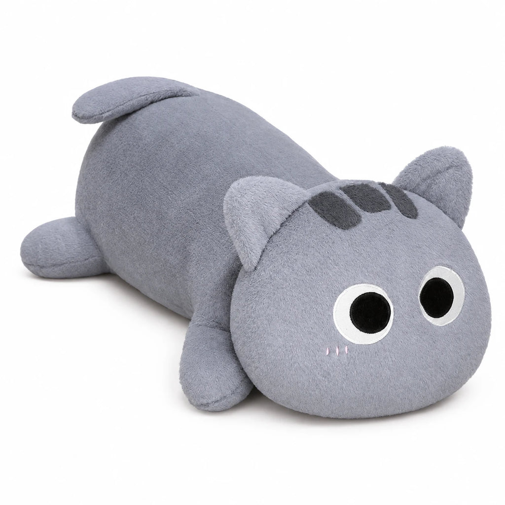 Long Cat Plush with Extra Soft Snuggly Body - Gray / 20in / 50cm · Gray / 35in / 90cm