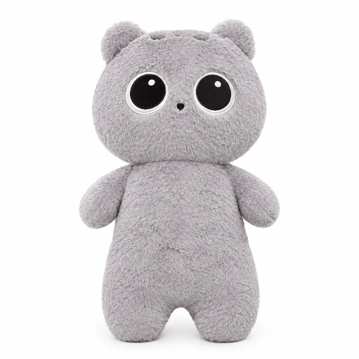 Long Cat Plush with Oversized Fluffy Body and Big Eyes - Gray / 25.5in / 65cm · Gray / 51in / 130cm