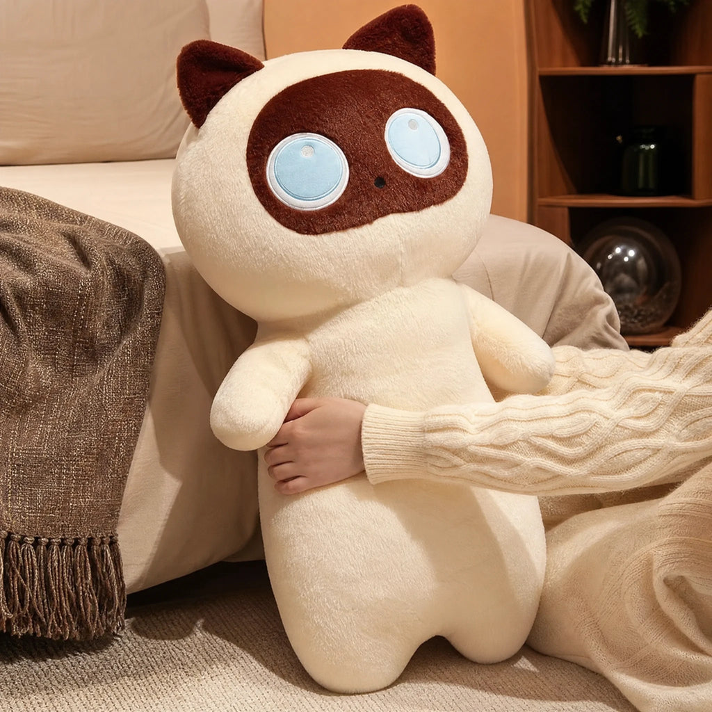 Long Cat Plush with Oversized Fluffy Body and Big Eyes - Utilisation du produit