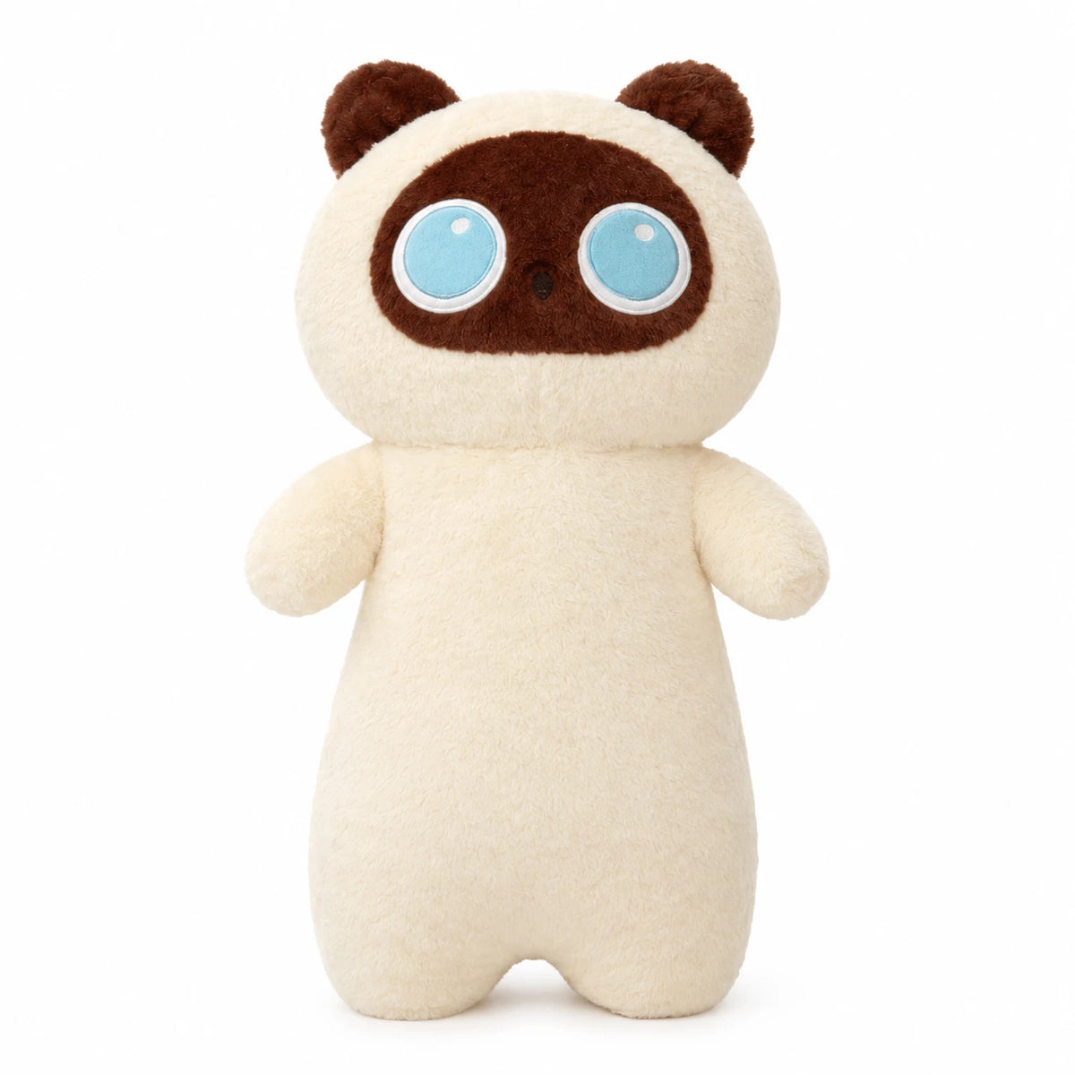 Long Cat Plush with Oversized Fluffy Body and Big Eyes - White / 25.5in / 65cm · White / 51in / 130cm