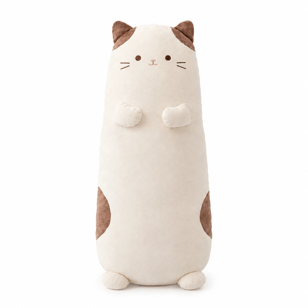 Long Cat Plush with Spotted Pattern and Soft Body - 27in / 70cm · 35in / 90cm · 43in / 110cm