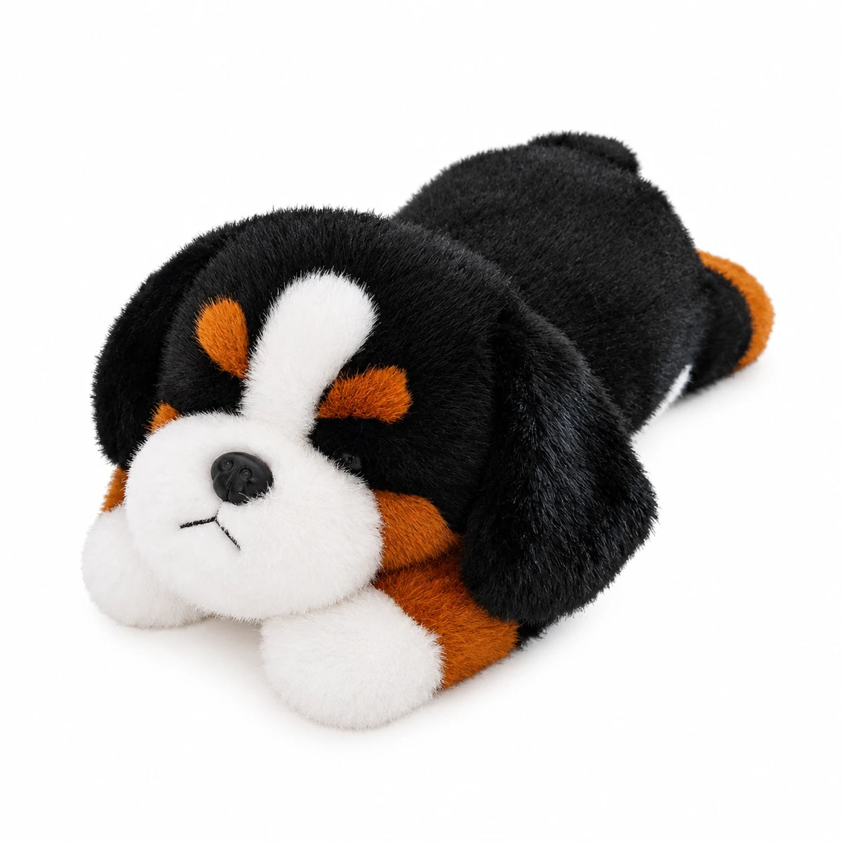Lying Animal Plush with Ultra Soft Fluffy Fabric - Black dog / 30cm (11in) … (3 tailles)