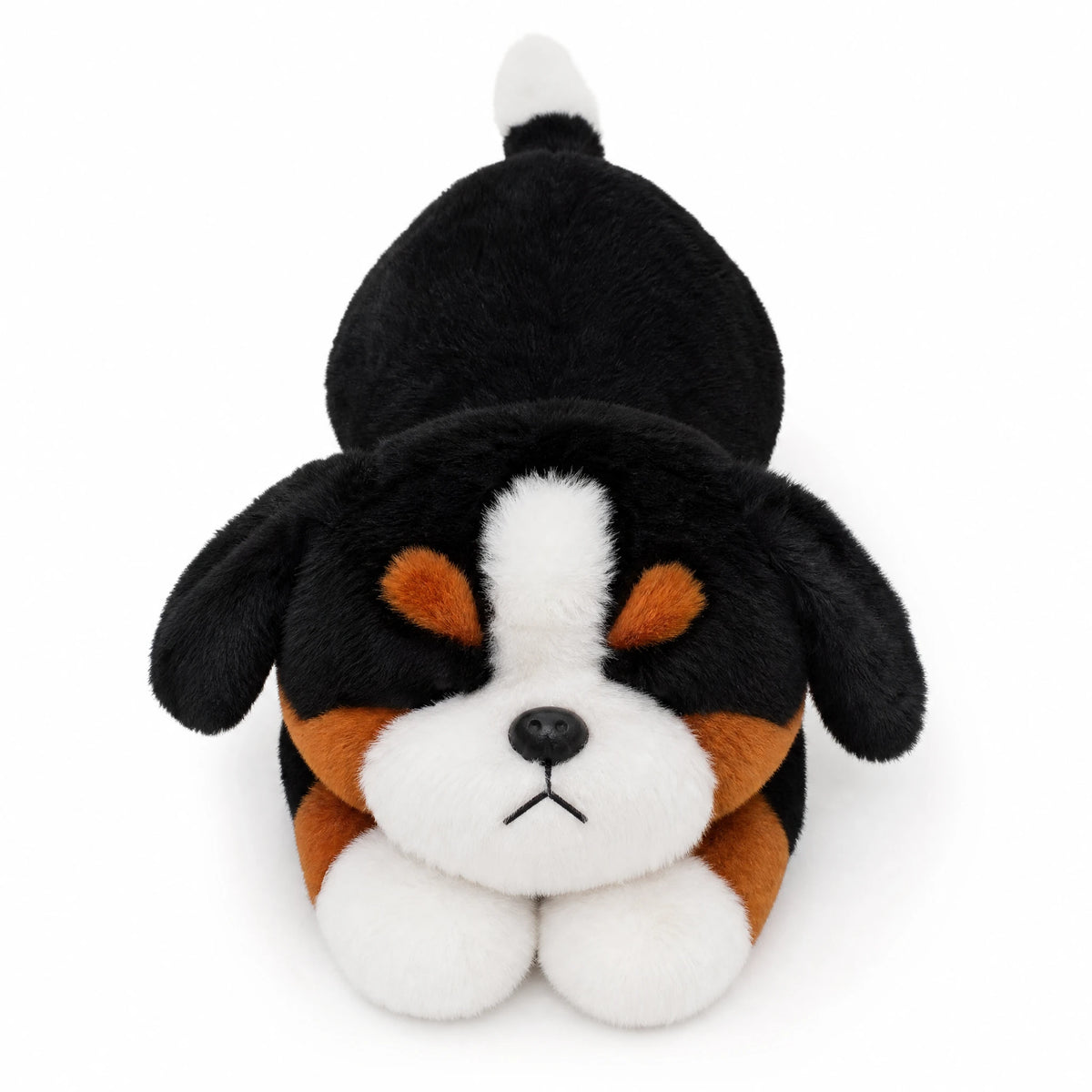 Lying Animal Plush with Ultra Soft Fluffy Fabric - Fond blanc