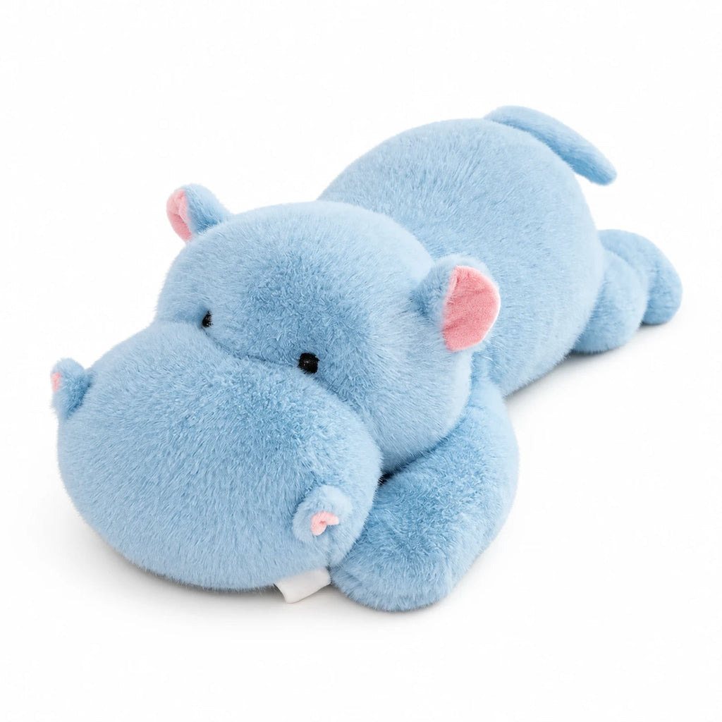 Lying Animal Plush with Ultra Soft Fluffy Fabric - Hippo / 30cm (11in) … (3 tailles)