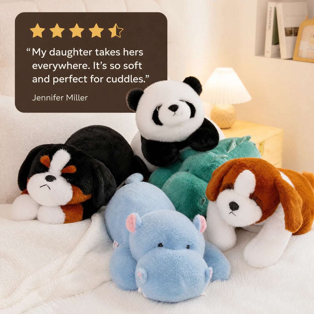 Lying Animal Plush with Ultra Soft Fluffy Fabric - Image témoignage