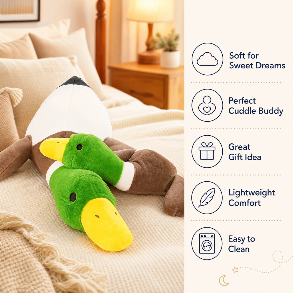 Mallard Duck Plush with Oversized Floppy Body - Bénéfices produit