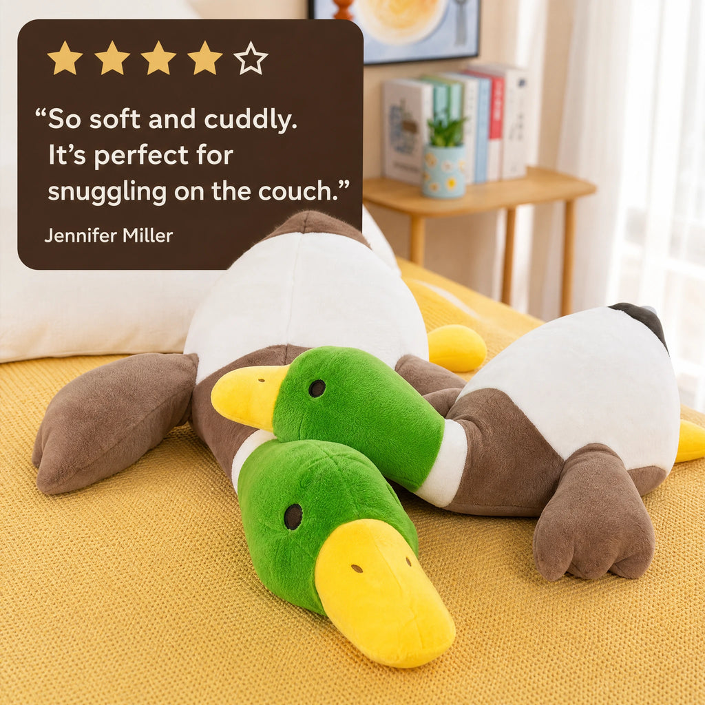 Mallard Duck Plush with Oversized Floppy Body - Image témoignage