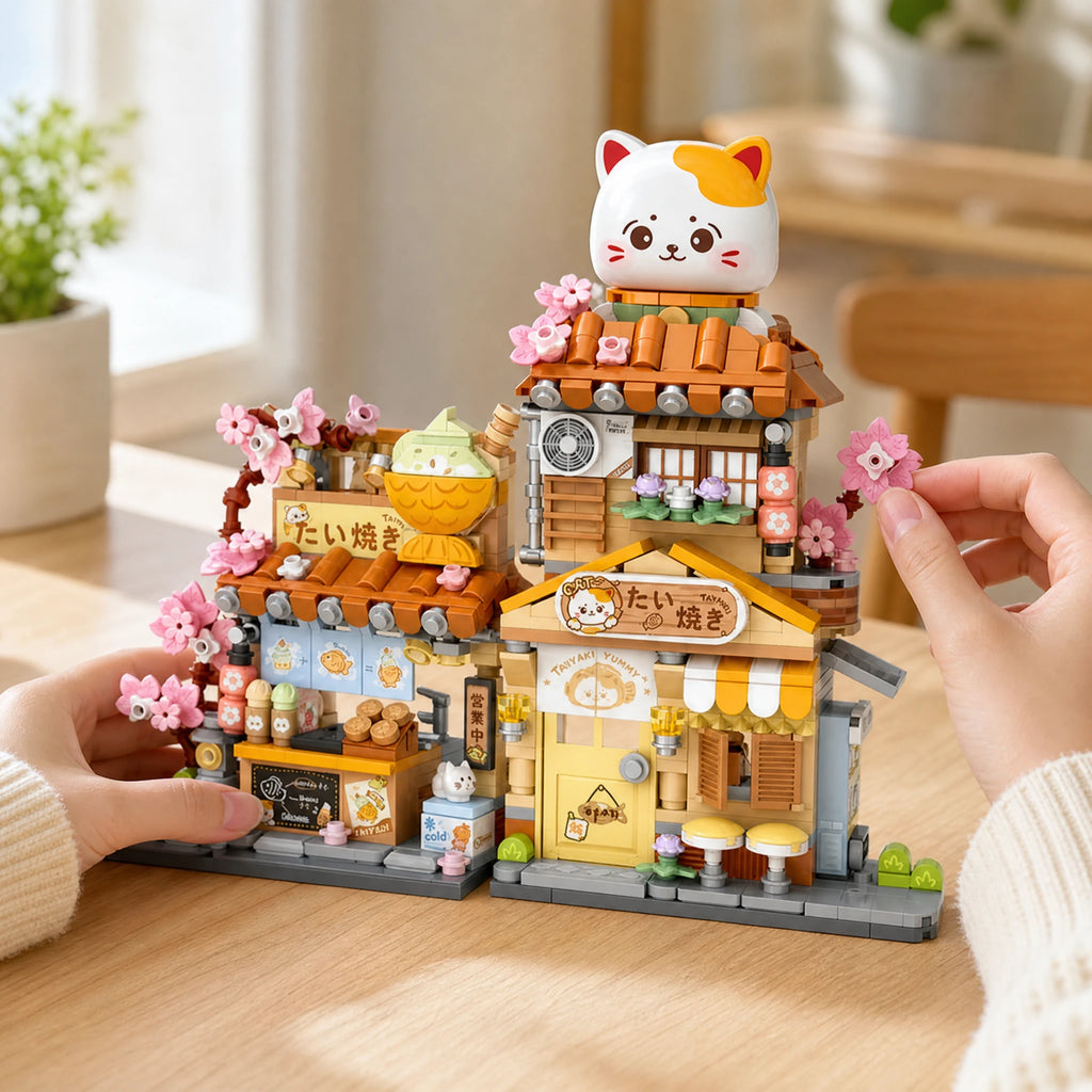 Micro Building Blocks Cafe - Foldable Cat or Bear Theme - Utilisation du produit
