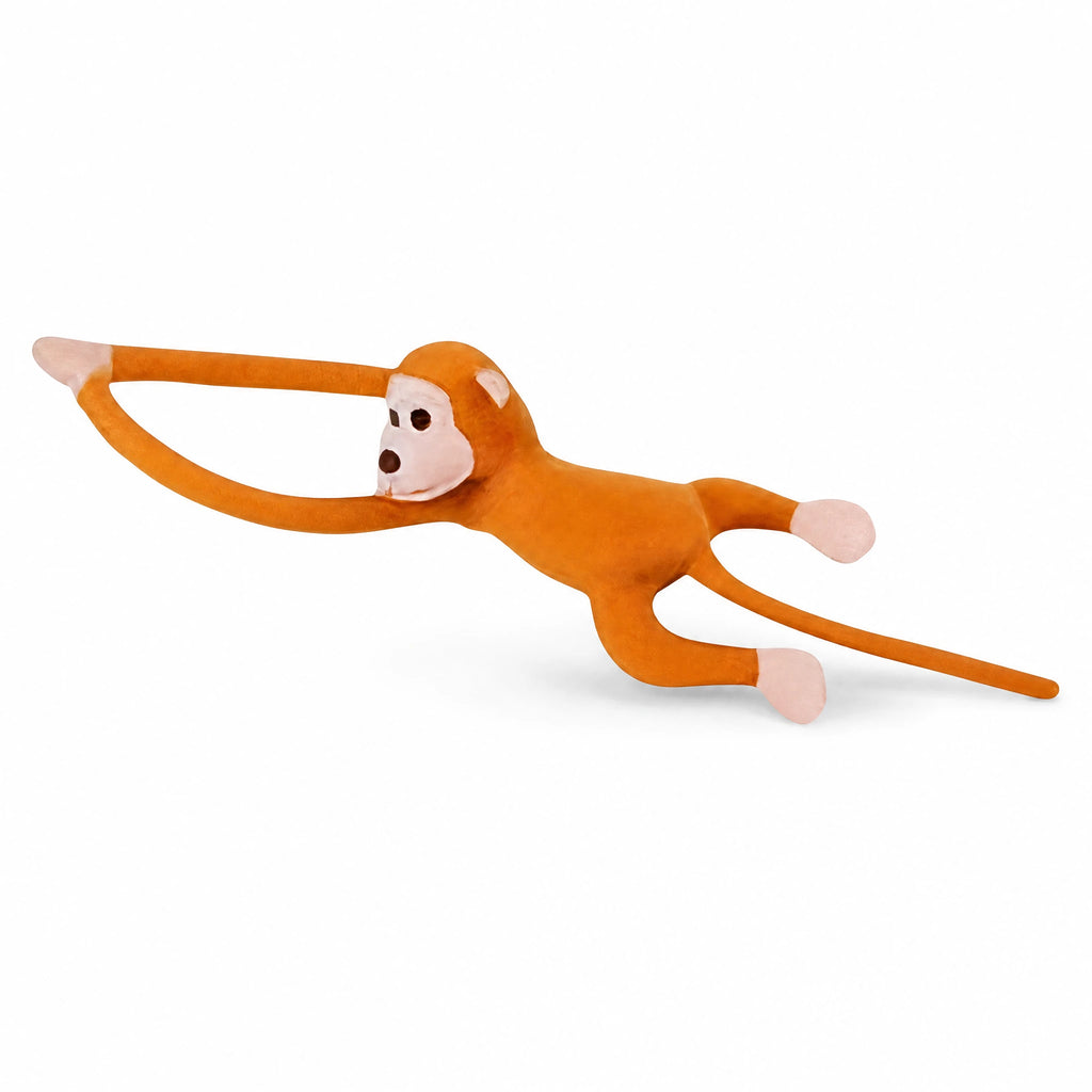 Monkey Plush with Extra Long Arms and Tail - Fond blanc, autre angle