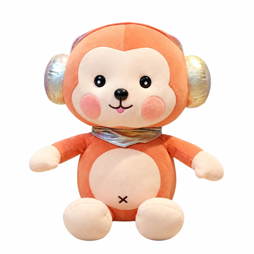 Monkey Plush with Iridescent Ears and Scarf - 35.5in / 90cm … (4 tailles)