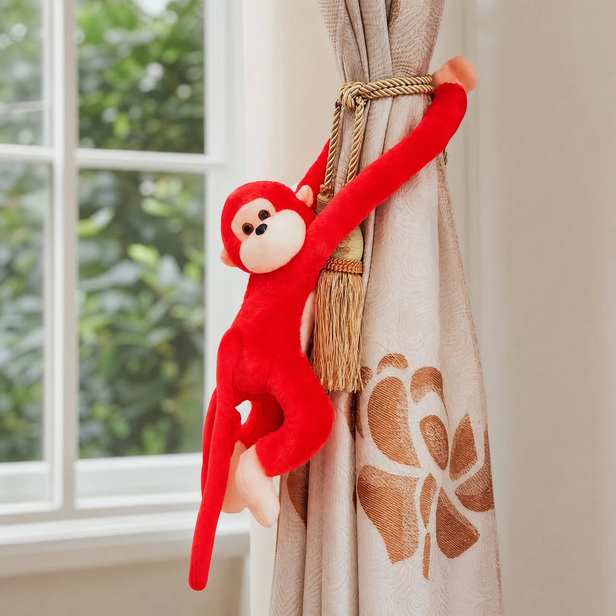Monkey Plush with Long Tail in Red - Utilisation du produit