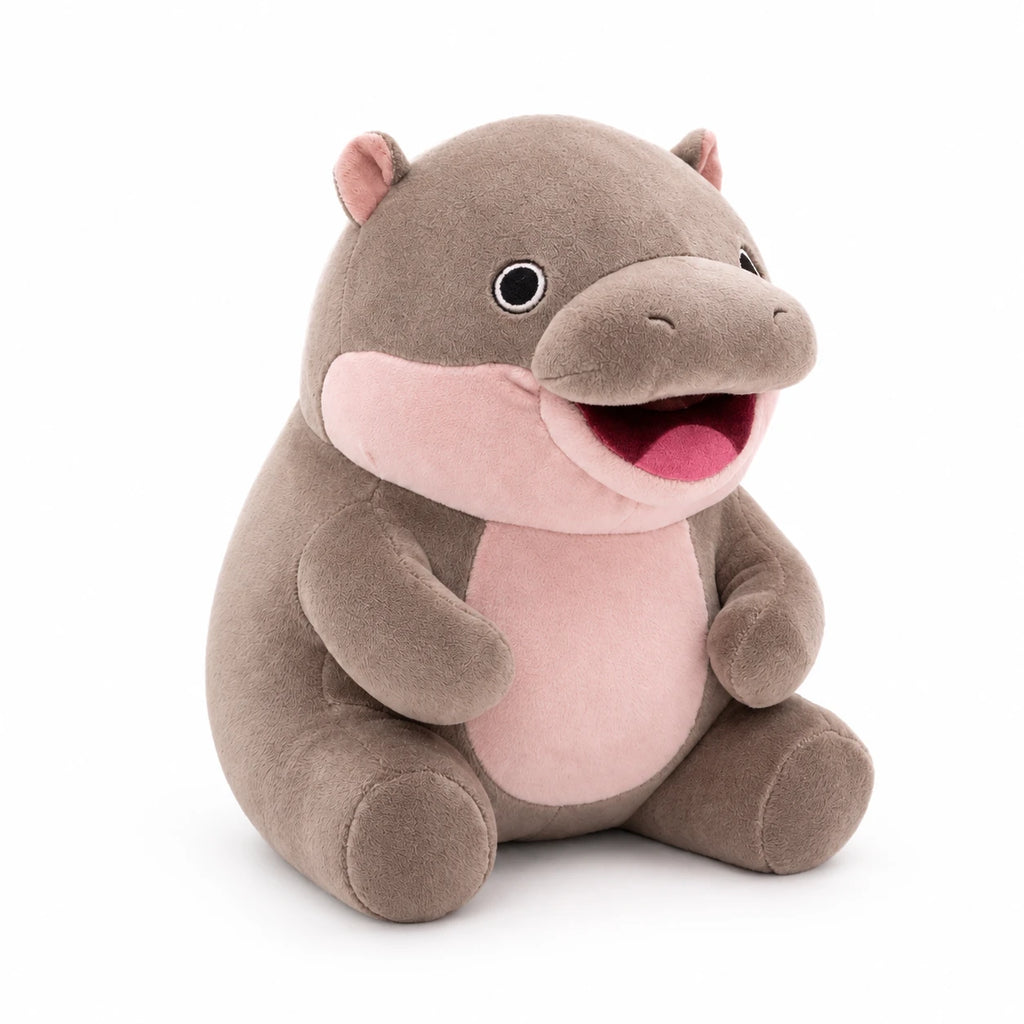 Moo Deng Hippo Plush – Viral Baby Hippo Stuffed Animal - Sitting (22cm / 8.5in)