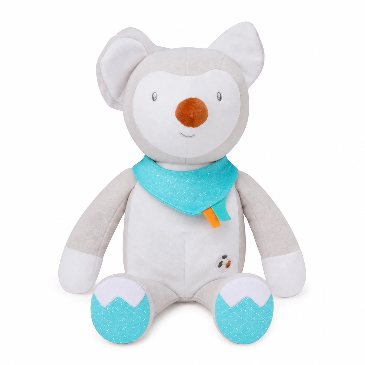 Musical Fox Plush with Night Light and Calming Features - Fond blanc
