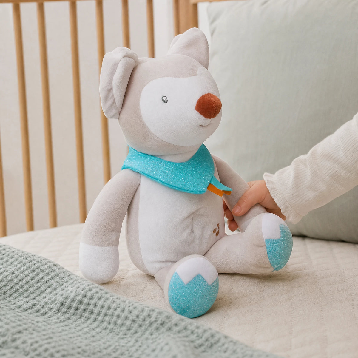 Musical Fox Plush with Night Light and Calming Features - Utilisation du produit