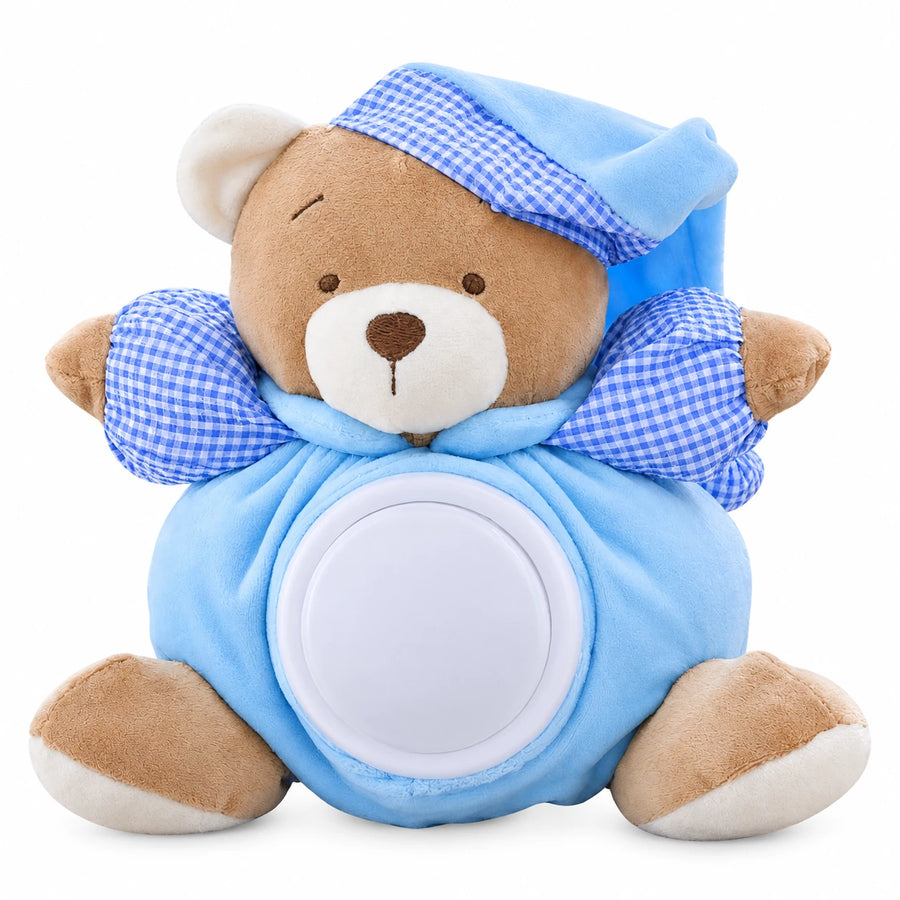 Nightlight Teddy Bear with Soft Touch Activation - Blue