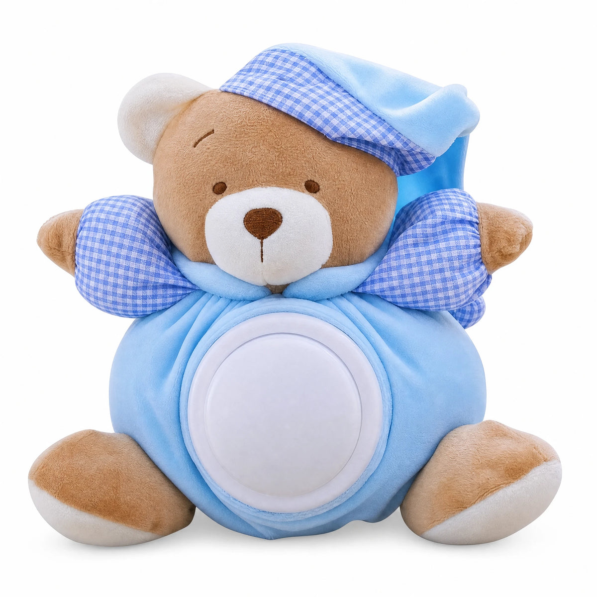 Nightlight Teddy Bear with Soft Touch Activation - Fond blanc