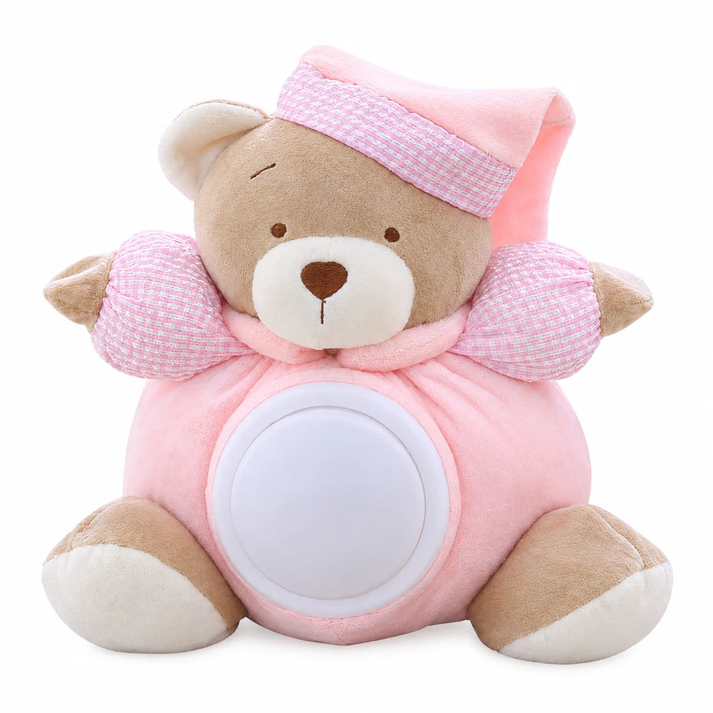 Nightlight Teddy Bear with Soft Touch Activation - Pink