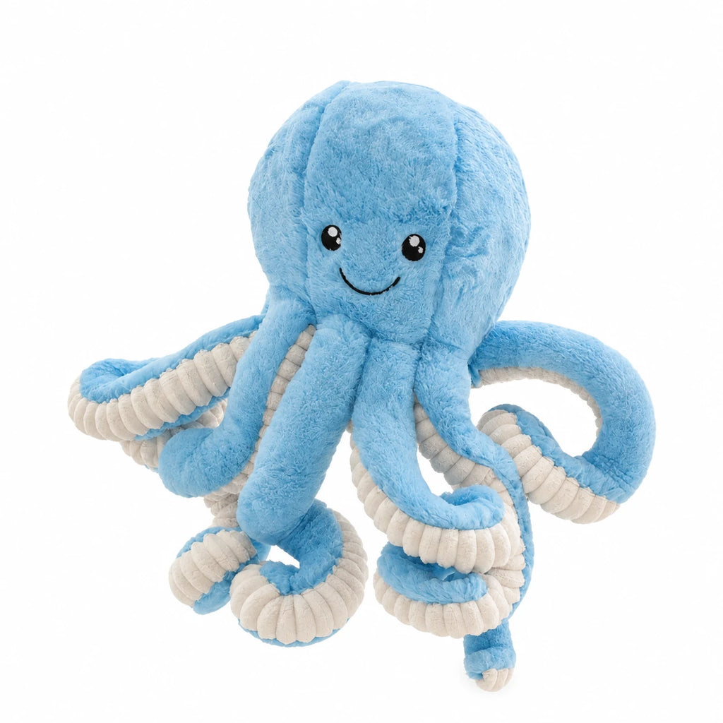 Octopus Plush with Textured Tentacles - 7in / 18cm / Blue … (4 tailles)