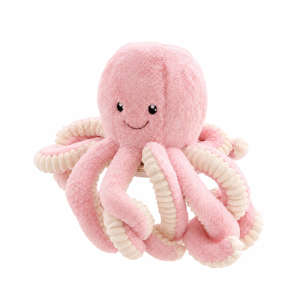 Octopus Plush with Textured Tentacles - 7in / 18cm / Pink … (4 tailles)