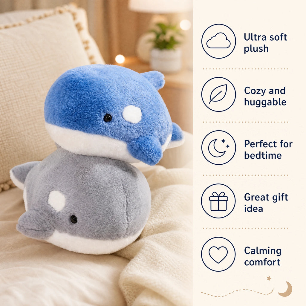 Orca Plush with Rounded Kawaii Design - Bénéfices produit