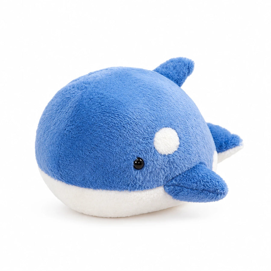 Orca Plush with Rounded Kawaii Design - Blue / 14in / 35cm · Blue / 17.5in / 45cm