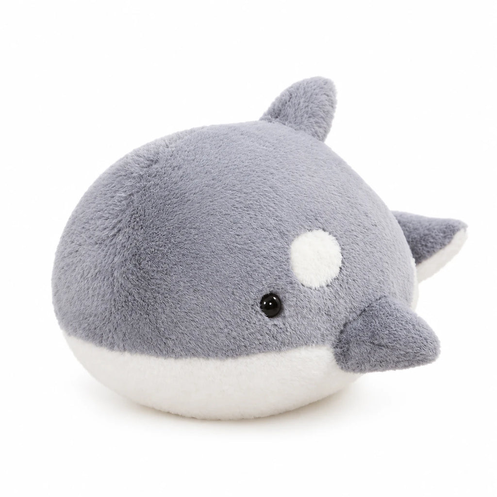 Orca Plush with Rounded Kawaii Design - Gray / 14in / 35cm · Gray / 17.5in / 45cm