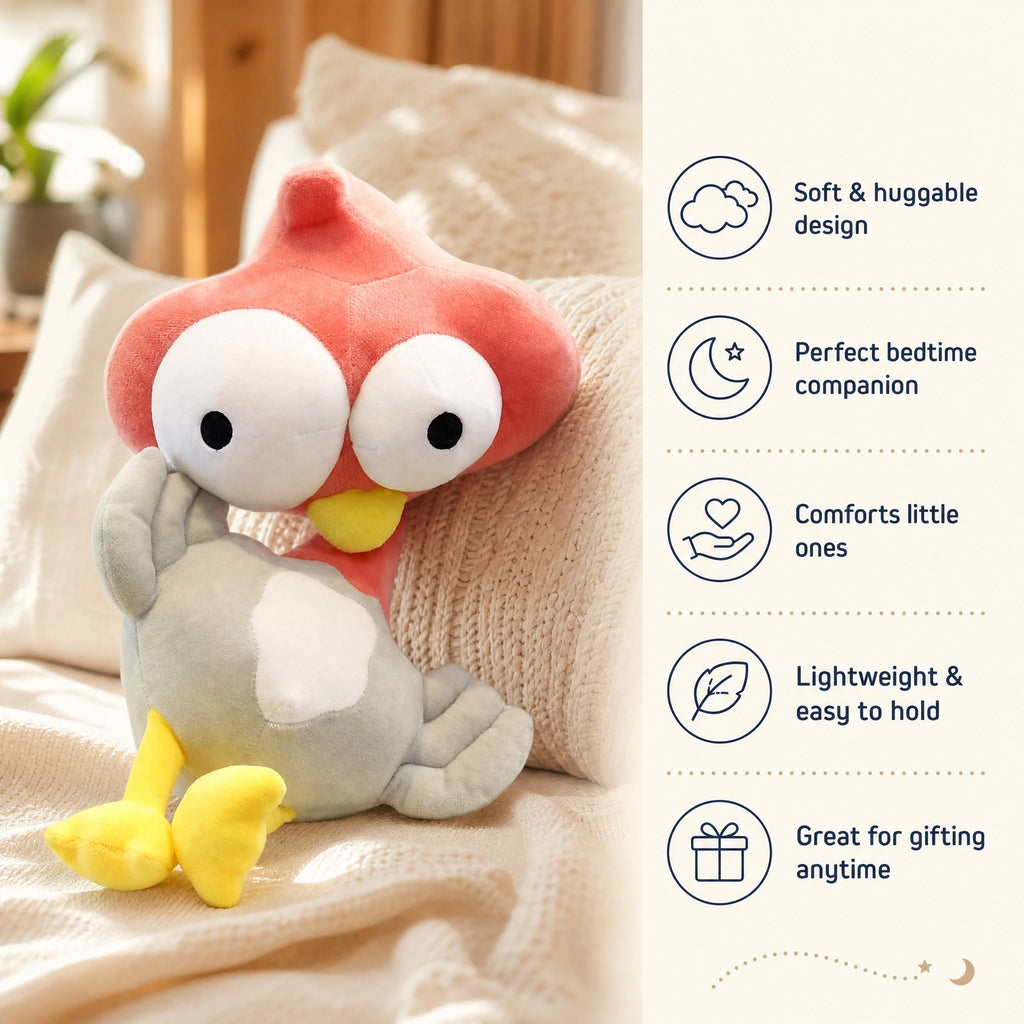 Ostrich Plush Toy with Big Eyes and Dangling Legs - Bénéfices produit