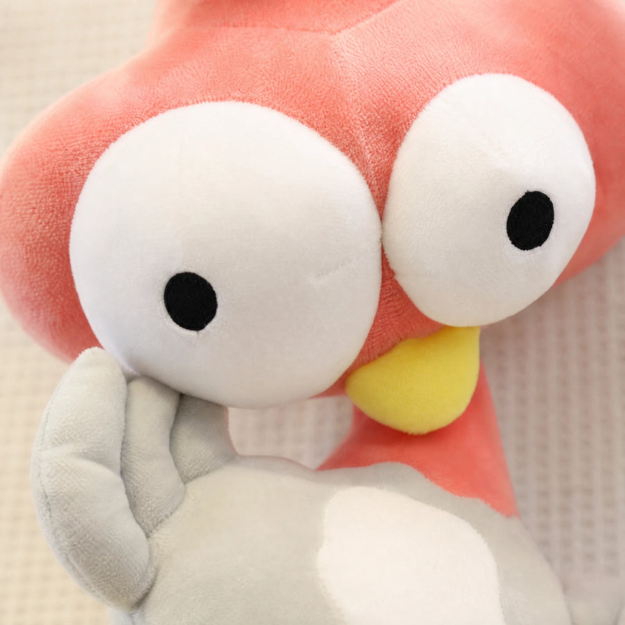 Ostrich Plush Toy with Big Eyes and Dangling Legs - Détail matière