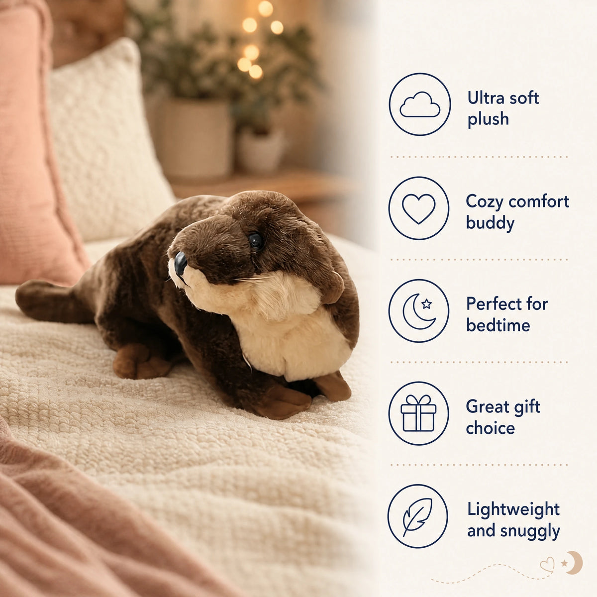 Otter Plush with Realistic Brown Coat - Bénéfices produit