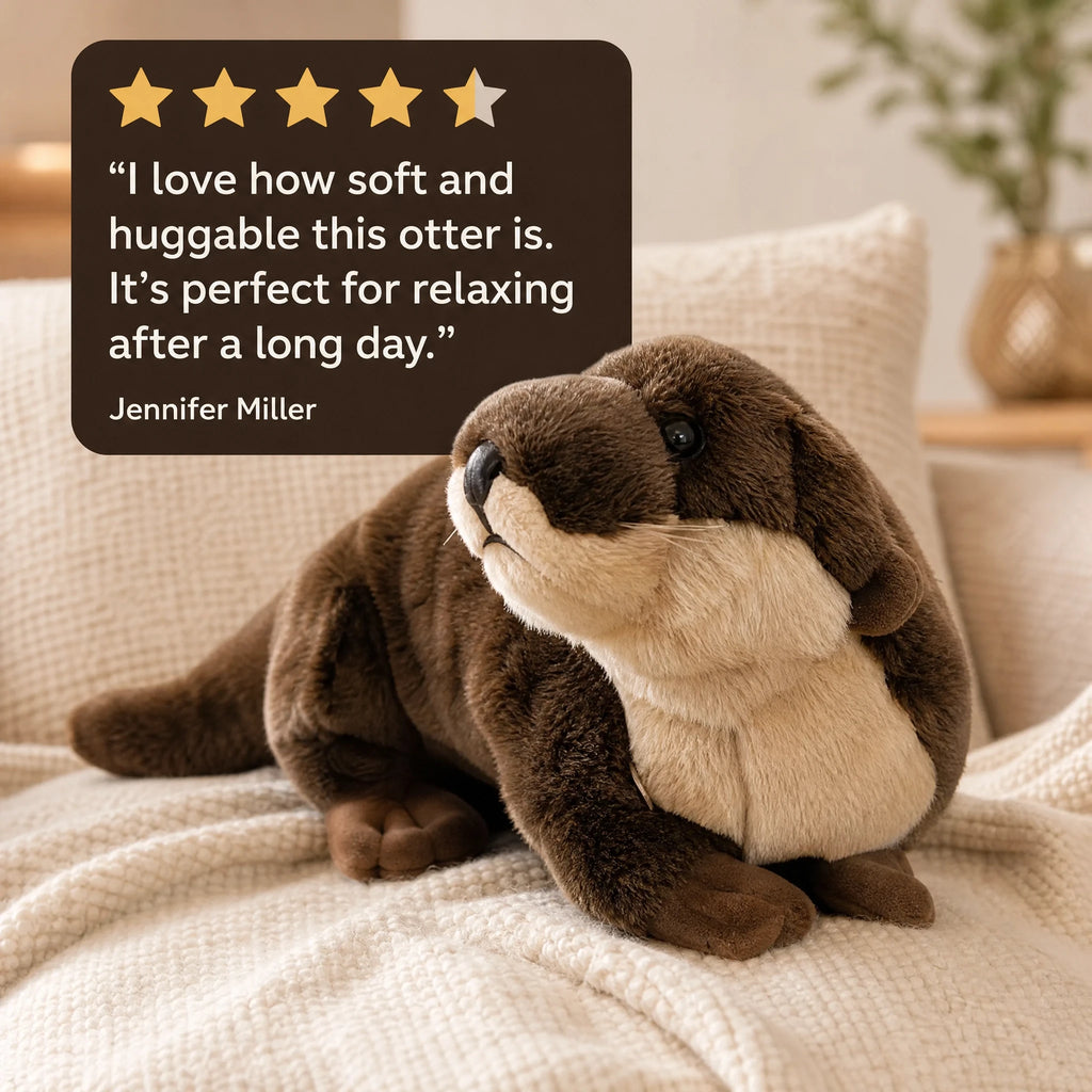 Otter Plush with Realistic Brown Coat - Image témoignage