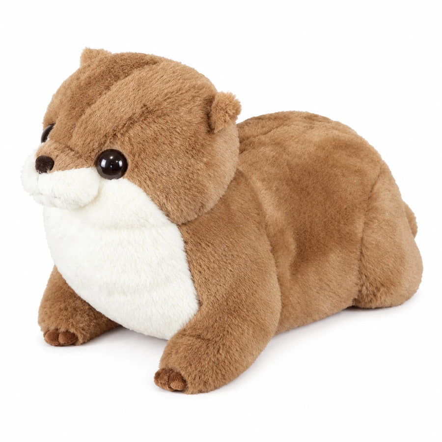 Otter Plush with White Belly and Realistic Brown Fur - Dark / 20in / 50cm · Dark / 25in / 65cm