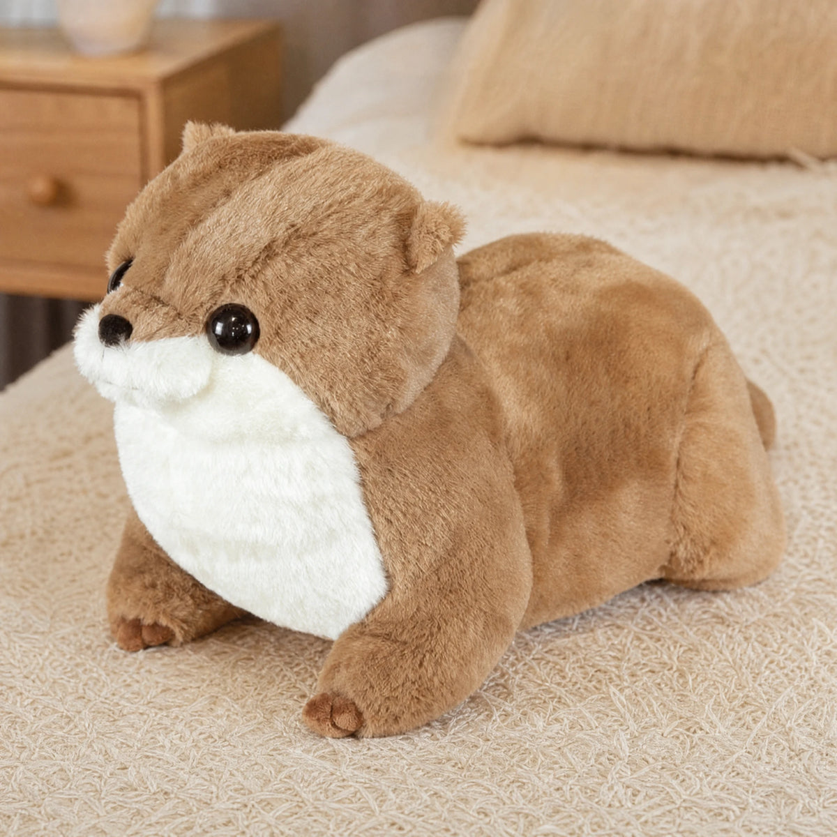 Otter Plush with White Belly and Realistic Brown Fur - Utilisation du produit