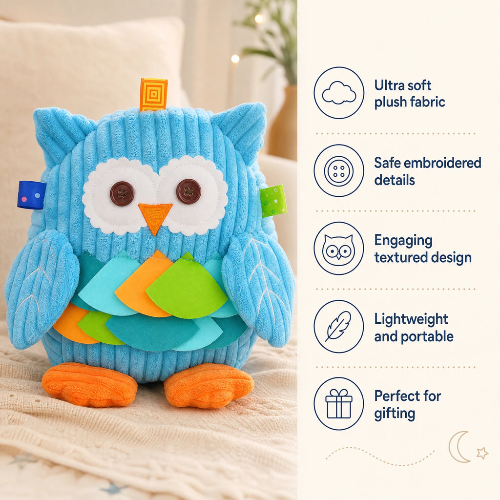 Owl Plush Backpack with Textured Corduroy Fabric - Bénéfices produit