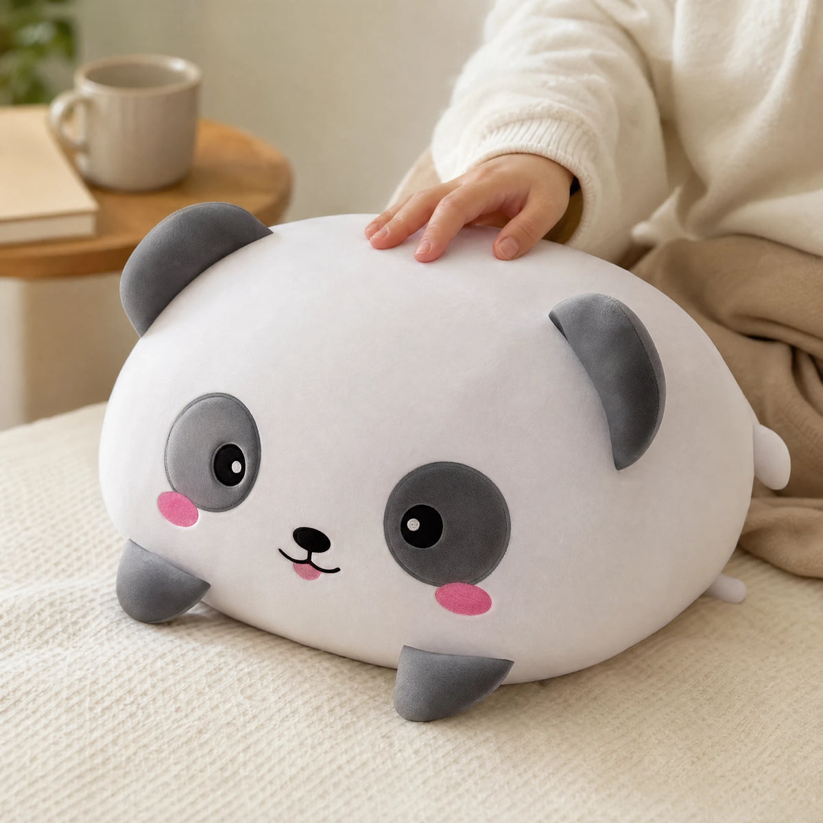 Panda Pillow Plush with Round Design and Soft Cotton - Utilisation du produit