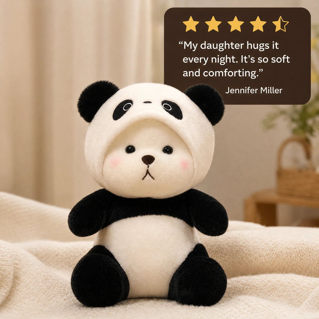Panda Plush Bear with Removable Hood - Image témoignage